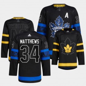 Auston Matthews Toronto Maple Leafs x drew house Alternate Authentic Reversible Black Jersey Justin Bieber Next Gen uniform