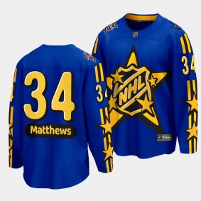 2024 NHL All-Star Game Auston Matthews Jersey Toronto Maple Leafs Blue #34 Breakaway Men's