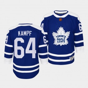 Toronto Maple Leafs David Kampf 2022 Special Edition 2.0 Blue #64 Youth Jersey Retro