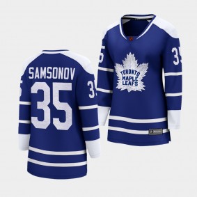 Ilya Samsonov Toronto Maple Leafs 2022 Special Edition 2.0 Women Breakaway 35 Jersey Retro