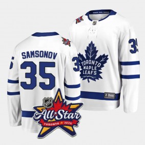 Toronto Maple Leafs Ilya Samsonov 2024 NHL All-Star Patch White Away Breakaway Player Jersey Men's