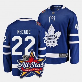 2024 NHL All-Star Patch Jake McCabe Jersey Toronto Maple Leafs Royal #22 Home Men's