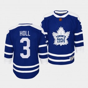 Toronto Maple Leafs Justin Holl 2022 Special Edition 2.0 Blue #3 Youth Jersey Retro
