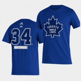 Toronto Maple Leafs Auston Matthews 2021 Reverse Retro Blue Creator Men T-Shirt