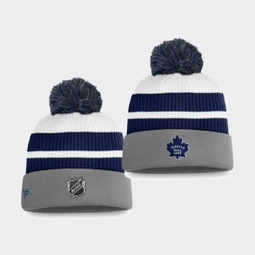 Toronto Maple Leafs 2021 Special Edition Blue Throwback Pom Cuffed Knit Hat