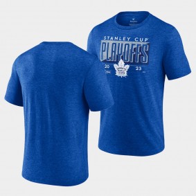 Toronto Maple Leafs 2023 NHL Stanley Cup Playoffs Royal T-Shirt Tri-Blend Men