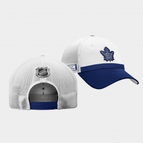 Toronto Maple Leafs 2021 NHL Draft Authentic Pro Snapback On Stage Hat White