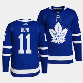 Maple Leafs Max Domi Home Men Blue #11 Jersey Authentic Pro
