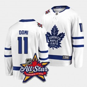 Toronto Maple Leafs Max Domi 2024 NHL All-Star Patch White Away Breakaway Player Jersey Men's