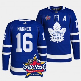 2024 NHL All-Star Logo Toronto Maple Leafs Mitch Marner #16 Royal Authentic Home Jersey