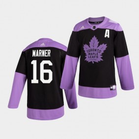 Mitch Marner Maple Leafs #16 Practice Hockey Fights Cancer Jersey
