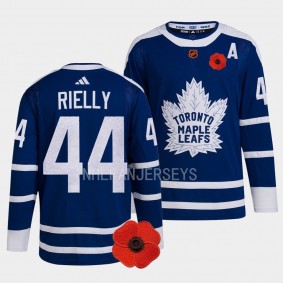 Canadian Remembrance Day Toronto Maple Leafs Morgan Rielly #44 Blue Lest We Forget Jersey 2022