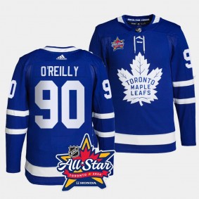2024 NHL All-Star Logo Toronto Maple Leafs Ryan O'Reilly #90 Royal Authentic Home Jersey
