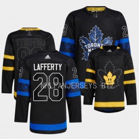 Toronto Maple Leafs Alternate Sam Lafferty #28 Black Jersey 2022-23 Drew House