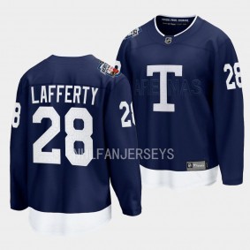 Toronto Maple Leafs Sam Lafferty 2022 Heritage Classic Navy Breakaway Player Jersey Men's