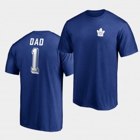 Toronto Maple Leafs T-Shirt 2021 Fathers Day NO.1 Dad Royal