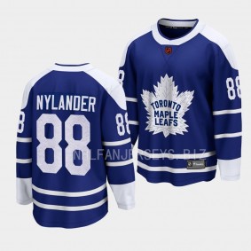 Toronto Maple Leafs William Nylander Special Edition 2.0 2022 Blue Breakaway Retro Jersey Men's