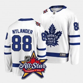 Toronto Maple Leafs William Nylander 2024 NHL All-Star Patch White Away Breakaway Player Jersey Men's
