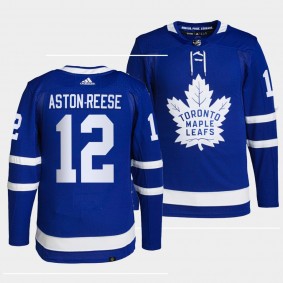 Toronto Maple Leafs Primegreen Zach Aston-Reese #12 Blue Jersey Home
